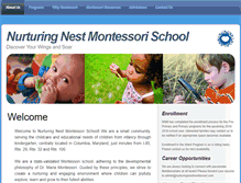 Tablet Screenshot of nurturingnestmontessori.com